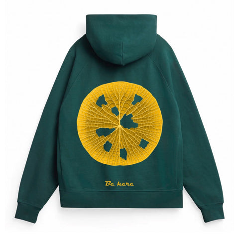 green Hoodie with back design