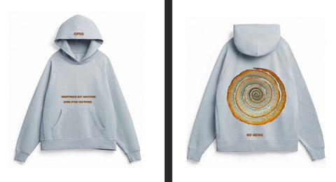 Grey hoodie front and back