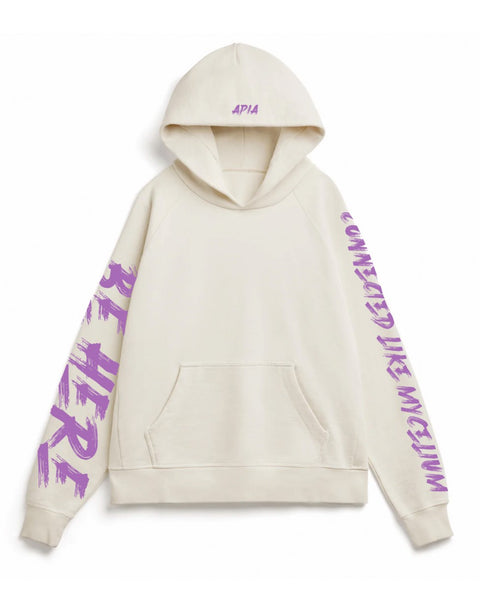 Cream Hoodie front Design